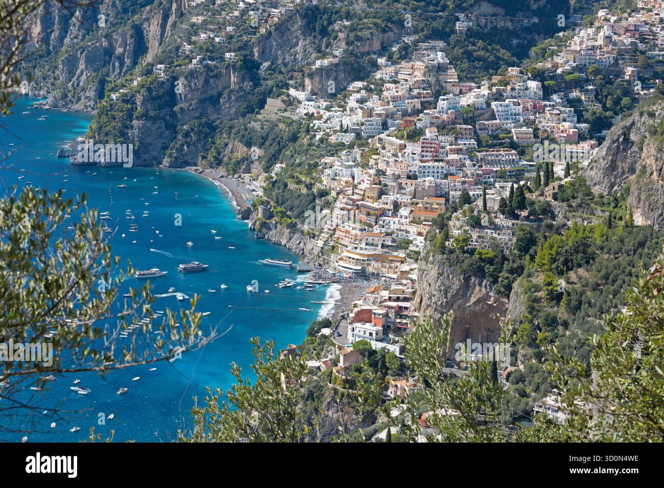 Sentiero degli dei - l'escursione costiera amalfitana - Sentiero degli dei - Positano. Foto Stock