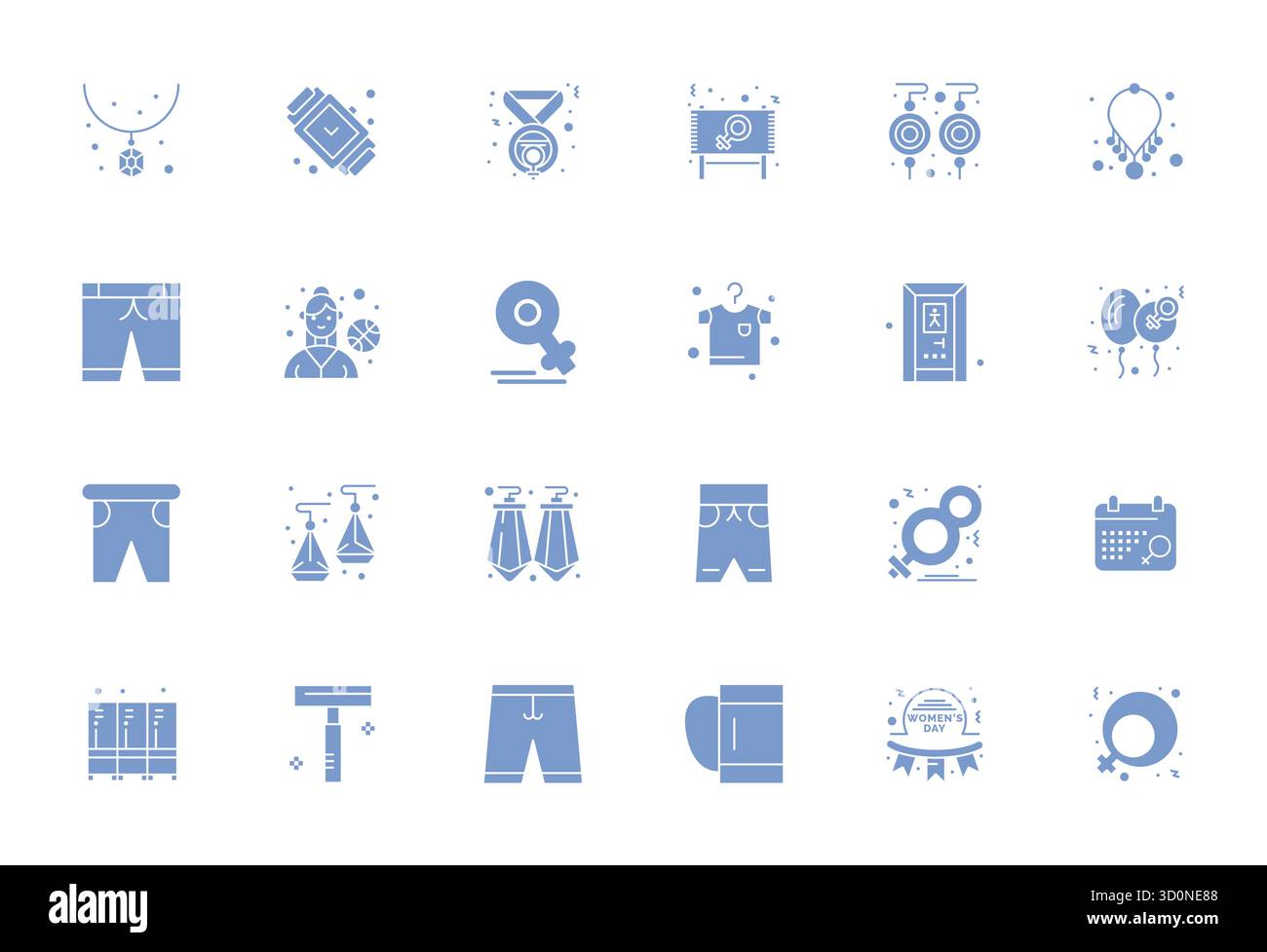 Questo pacchetto di icone vettoriali da donna include 24 design riempiti in formato Retina Ready display Perfect, perfetto per migliorare le interfacce digitali. Illustrazione Vettoriale