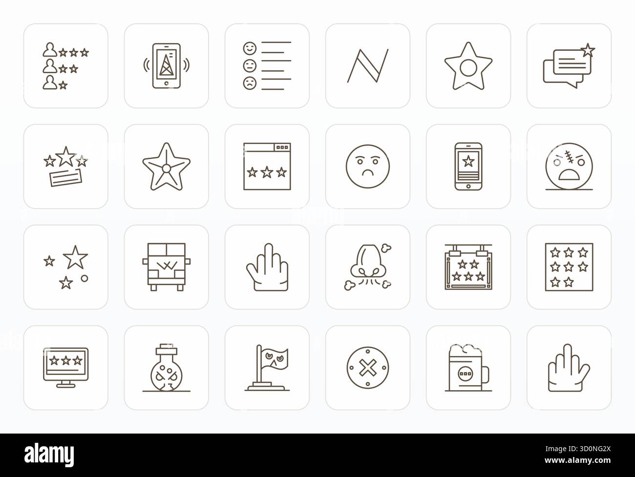Raccolta ad alte prestazioni di 24 icone vettoriali Bold Line per il cattivo, progettata con display 256x256 risoluzione perfetta per un design ottimale dell'interfaccia utente Illustrazione Vettoriale