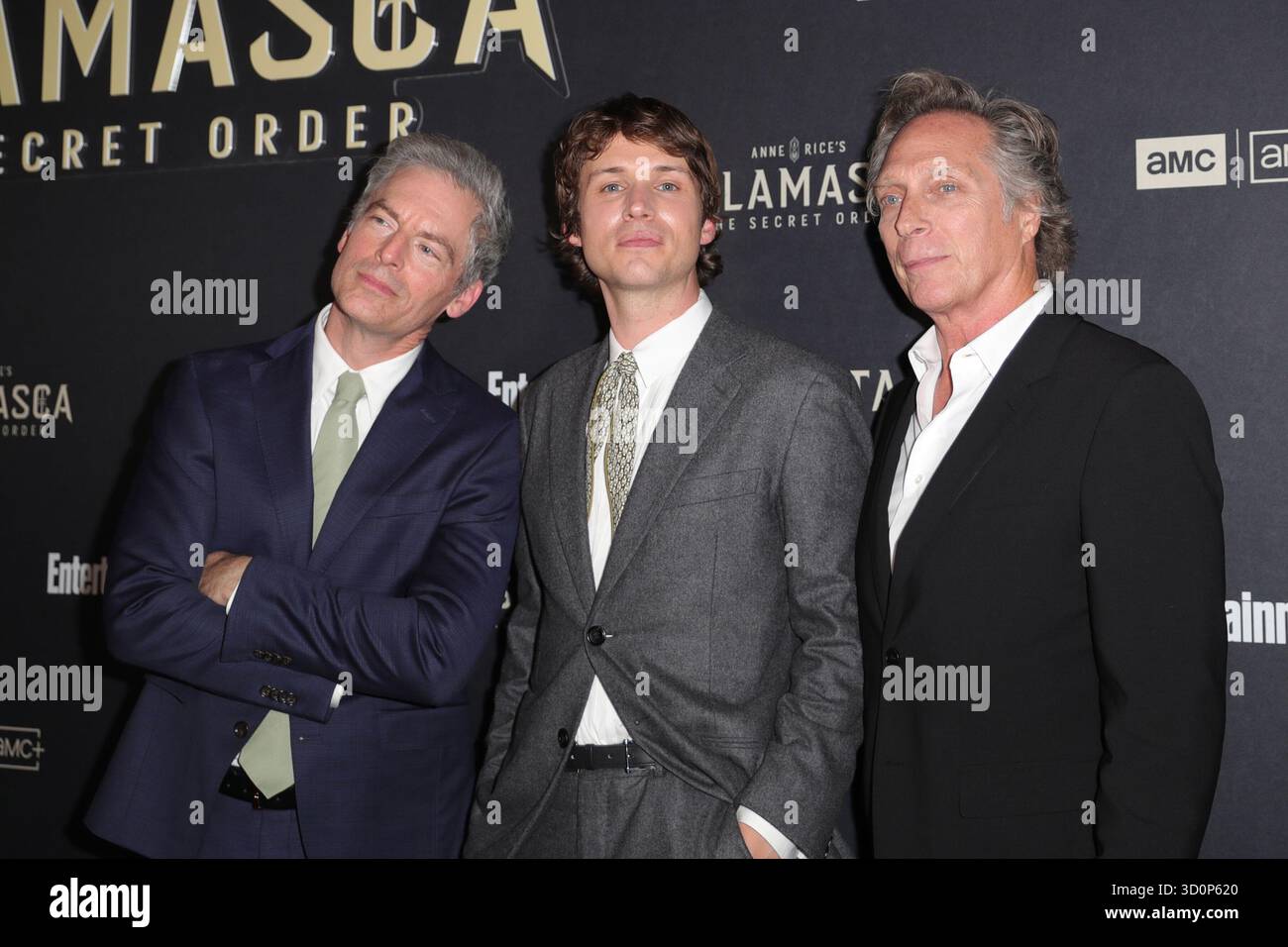 NEW YORK, NEW YORK – 21 OTTOBRE 2025: Justin Kirk, Nicholas Denton, William Fichtner partecipano alla prima settimanale AMC and Entertainment di Anne Rices Talamasca a New York. L'esclusivo evento Red carpet ha celebrato il lancio dell'ultimo thriller soprannaturale di AMCs Immortal Universe, che ha attirato attori, creatori e fan per onorare l'eredità di Anne Rices di narrazione gotica. (Foto: Giada Papini Rampelotto/EuropaNewswire) Foto Stock