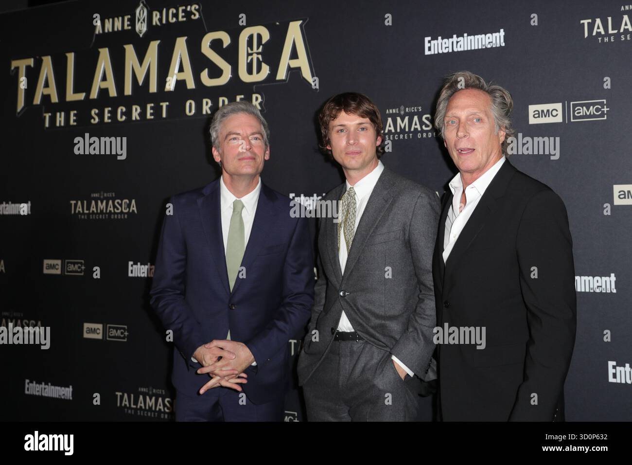 NEW YORK, NEW YORK – 21 OTTOBRE 2025: Justin Kirk, Nicholas Denton, William Fichtner partecipano alla prima settimanale AMC and Entertainment di Anne Rices Talamasca a New York. L'esclusivo evento Red carpet ha celebrato il lancio dell'ultimo thriller soprannaturale di AMCs Immortal Universe, che ha attirato attori, creatori e fan per onorare l'eredità di Anne Rices di narrazione gotica. (Foto: Giada Papini Rampelotto/EuropaNewswire) Foto Stock