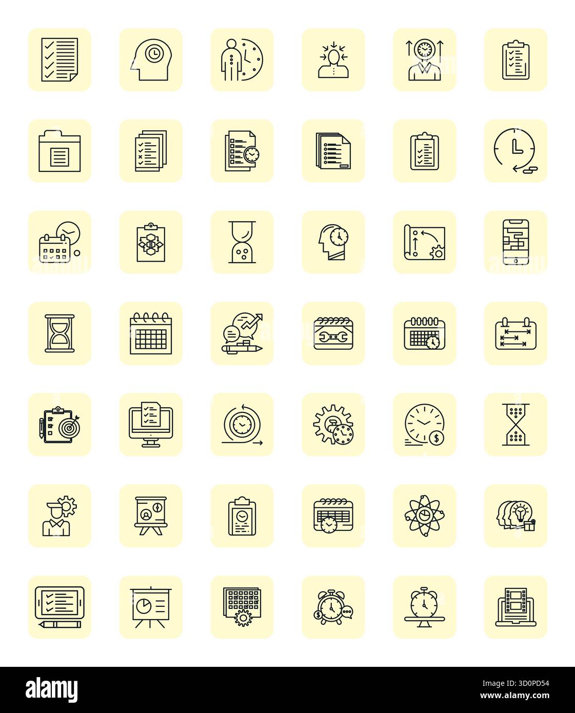 Esplora 42 icone vettoriali Bold Outline Pixel regolari con risoluzione 256x256 ispirate alla gestione dei progetti. Perfetto per interfacce Web e app. Illustrazione Vettoriale