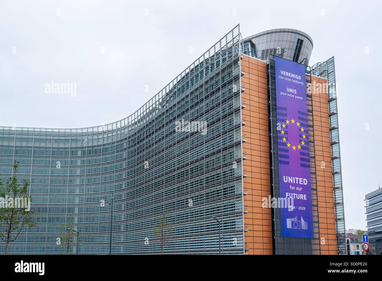 L'edificio Berlaymont, sede della Commissione europea, quartiere europeo a Bruxelles, Belgio, UE Foto Stock