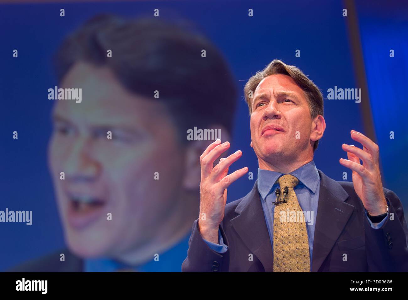 Immagine d'archivio del deputato Michael Portillo che parla alla conferenza del partito conservatore a Bournemouth nell'anno 2000 Foto Stock