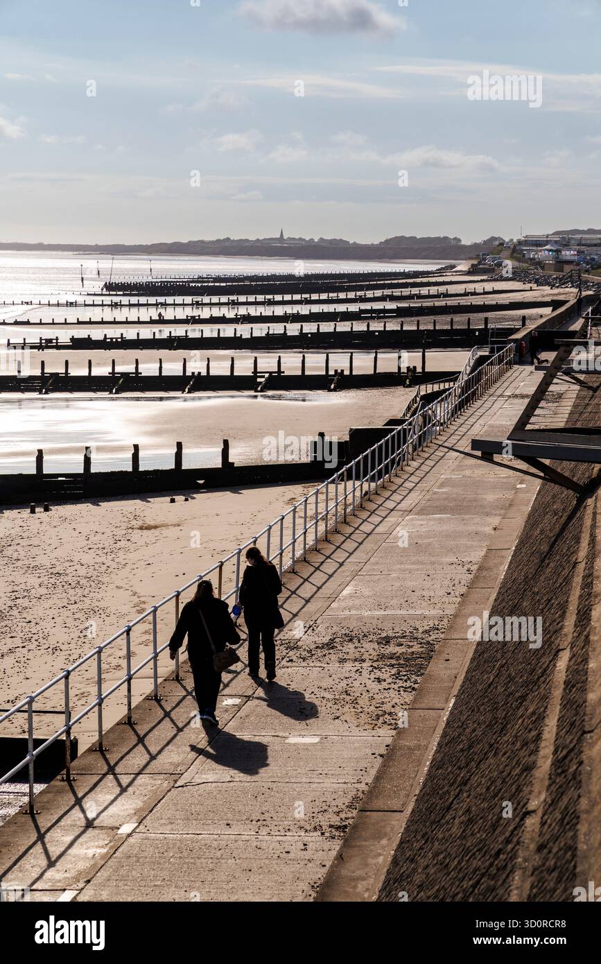 Lungomare, Hornsea, East Riding, Yorkshire, Inghilterra, REGNO UNITO Foto Stock