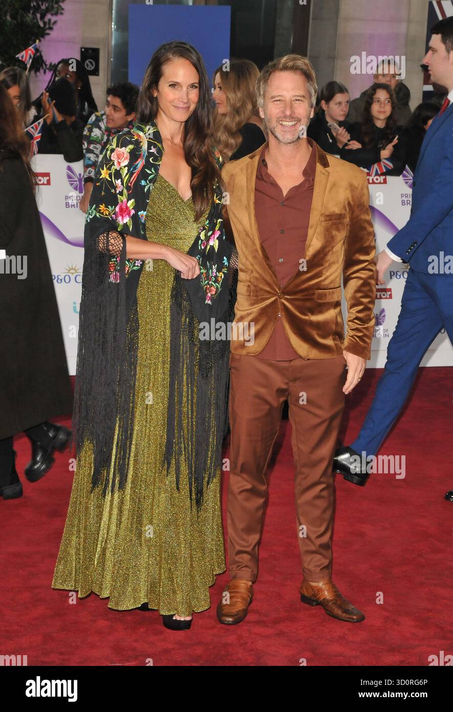 Kristina Hawkes e Chesney Hawkes al Pride of Britain Awards 2025, Grosvenor House Hotel, Park Lane, lunedì 20 ottobre 2025 a Londra, Inghilterra Foto Stock
