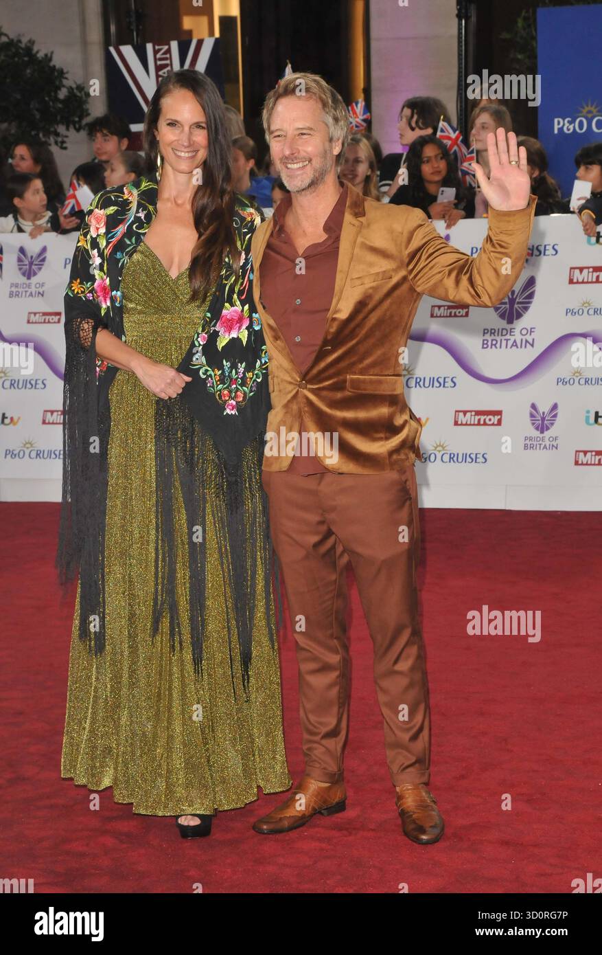 Kristina Hawkes e Chesney Hawkes al Pride of Britain Awards 2025, Grosvenor House Hotel, Park Lane, lunedì 20 ottobre 2025 a Londra, Inghilterra Foto Stock