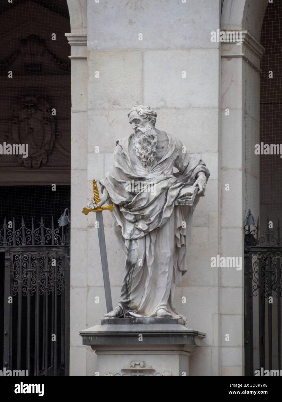 Statua di San Paolo, cattedrale di Salisburgo Foto Stock