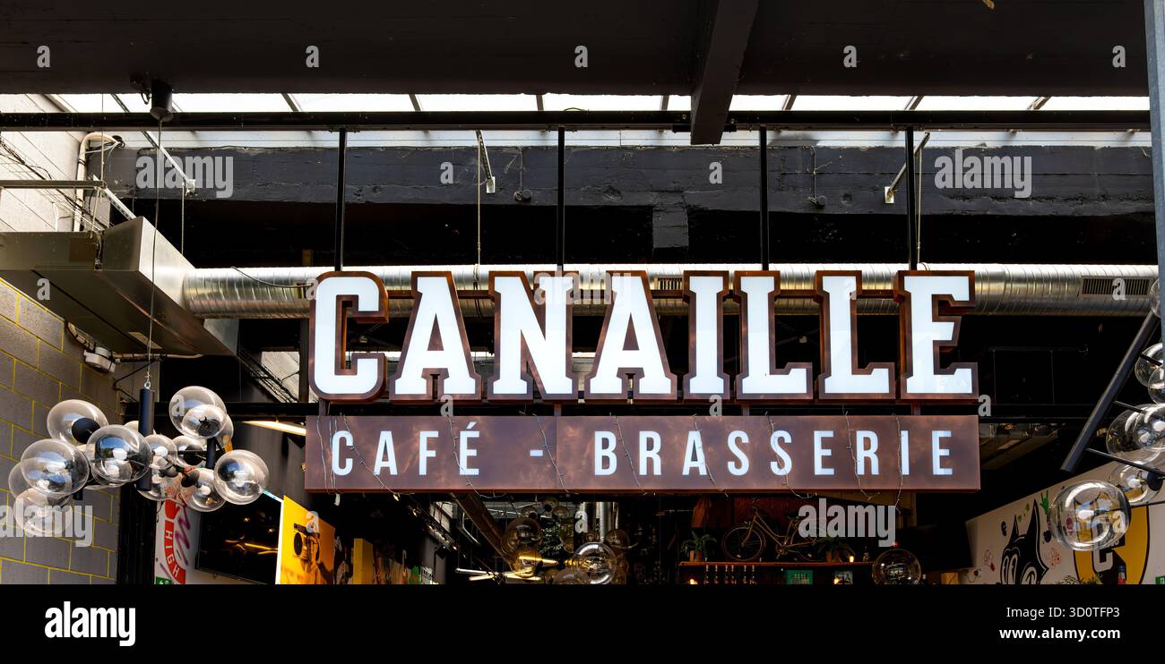 Nantes, Francia - 5 agosto 2025: Il ristorante Canaille di Nantes è particolarmente apprezzato per la sua fusione di tecniche culinarie moderne e tradizione Foto Stock