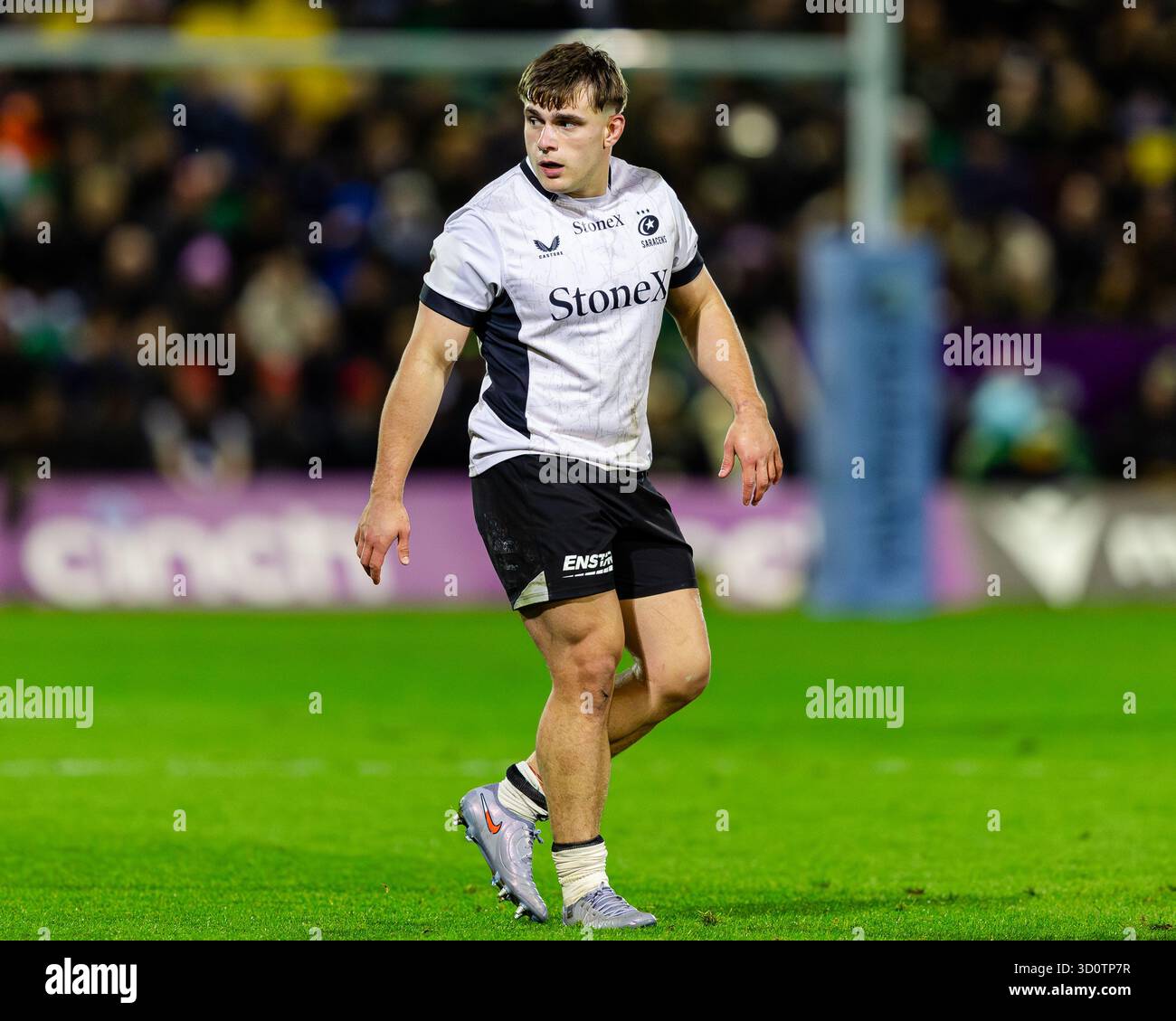 Northampton, Inghilterra, Regno Unito, 24 ottobre 2025. Theo Dan dei Saracens, durante il Gallagher PREM Rugby match Northampton Saints contro Saracens crediti: Nick B Images/Alamy Foto Stock