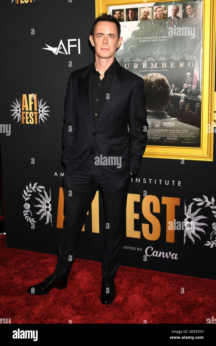 Los Angeles, California, 24 ottobre 2025. Colin Hanks all'AFI Fest 2025 Premiere di Norimberga al TCL Chinese Theatre il 24 ottobre 2025 a Los Angeles, California. Crediti: Jeffrey Mayer/Media Punch/Alamy Live News Foto Stock