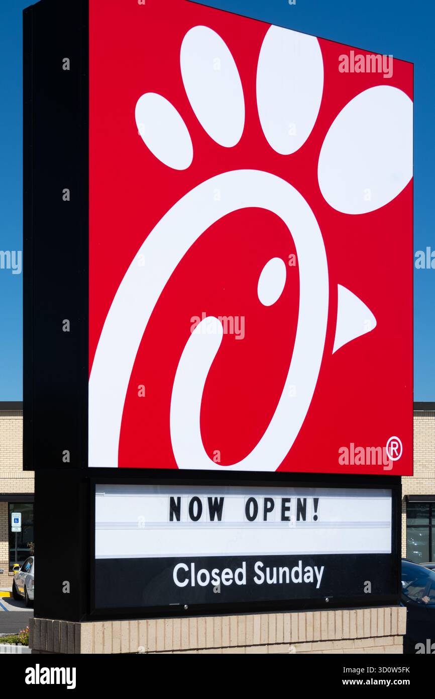 Nuovo ristorante Chick-fil-A A Phenix City, Alabama. (USA) Foto Stock