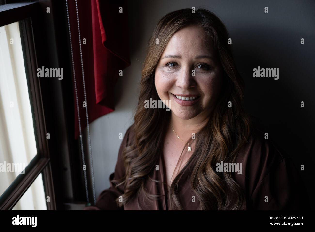 Representative-elect Adelita Grijalva (D-Ariz.) poses for a portrait in her office on Capitol Hill Oct. 22, 2025. (Francis Chung/POLITICO via AP Images) Foto Stock