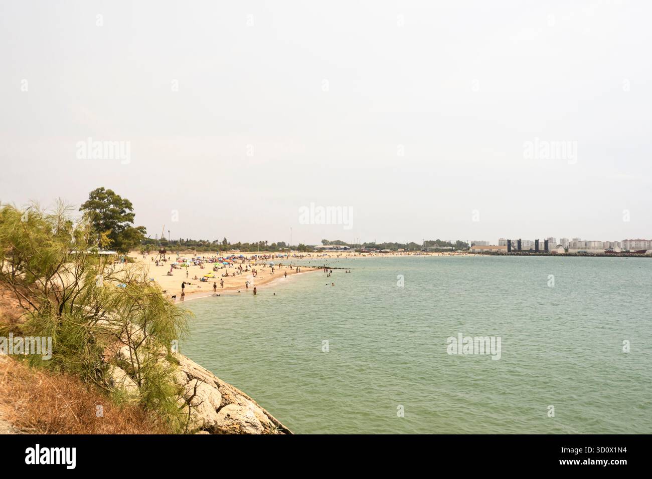 Playa del Aculadero è una spiaggia per cani situata a Puerto de Santa María, Cádiz, Comunità Andalusa, Spagna Foto Stock
