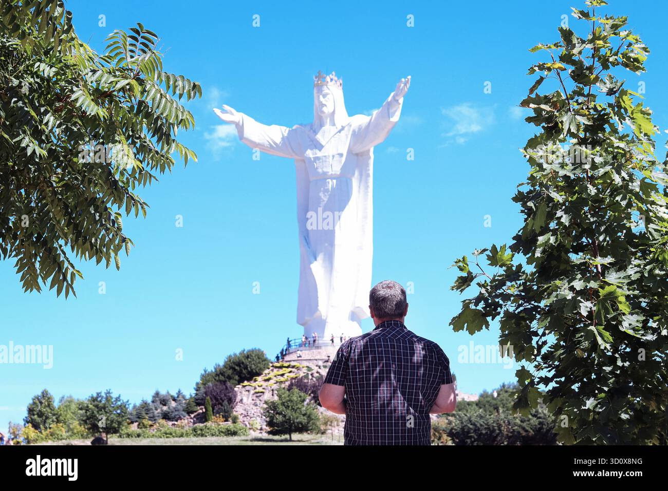 Swiebodzin, Polonia - statua di Cristo Re. Foto Stock