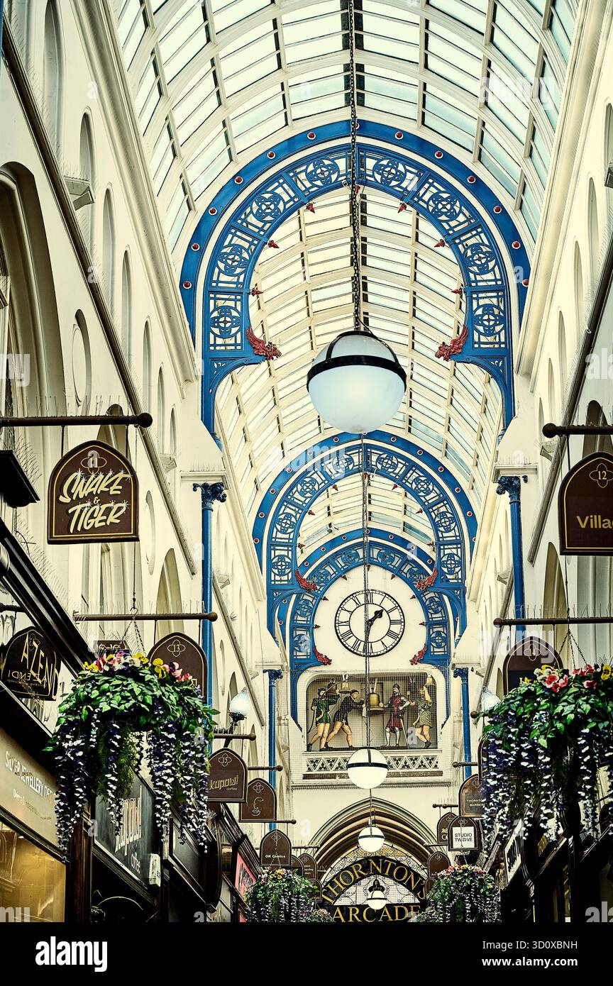 Thornton's Arcade, dell'architetto Geogre Smith, 1878, centro di Leeds, `uk Foto Stock