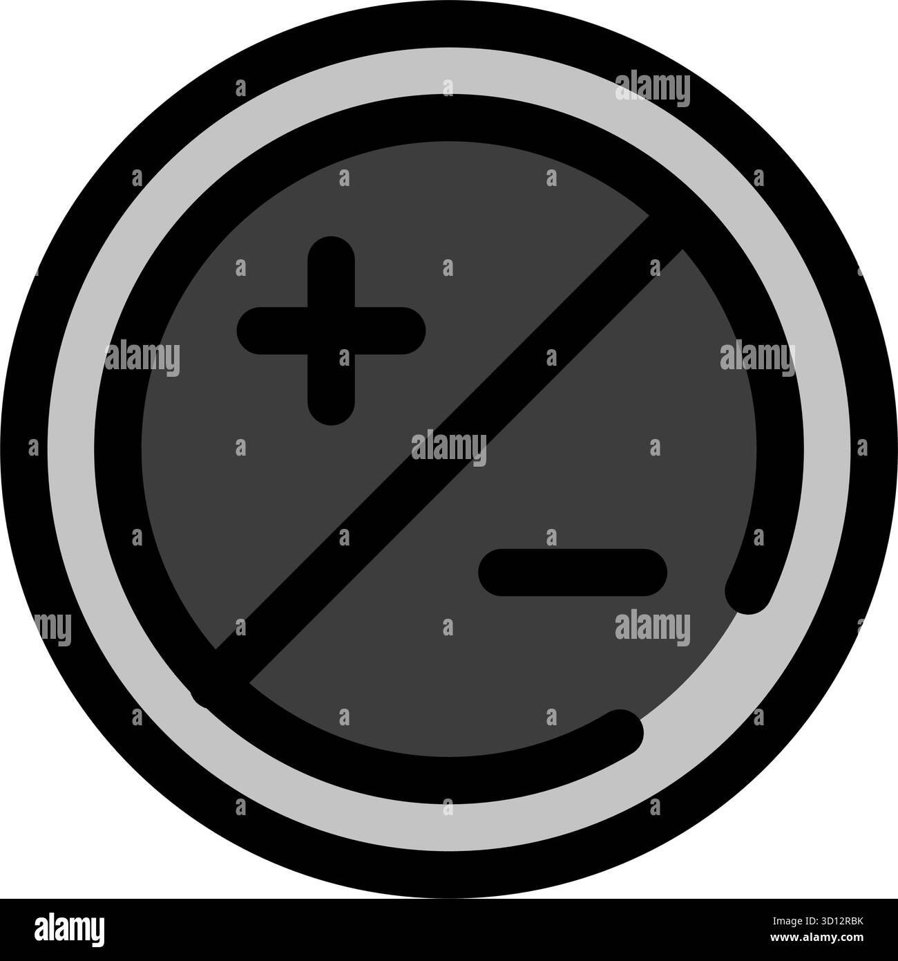 Questa icona rappresenta le impostazioni di esposizione nella fotografia. Presenta un segno più e un segno meno, che simboleggia le regolazioni della luminosità. Perfetto per le foto Illustrazione Vettoriale