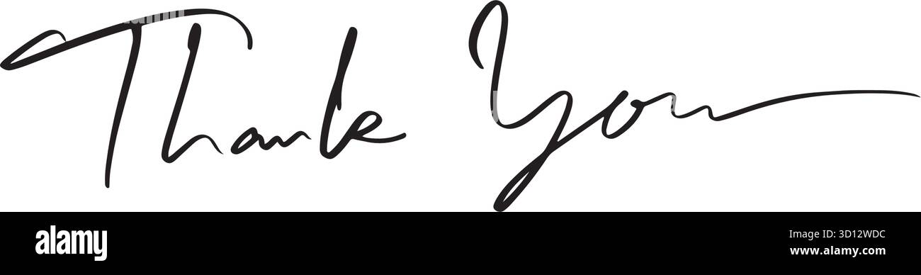 Testo di ringraziamento carattere calligrafia scritta a mano scrittura scrittura a mano icona oggetto colore nero Grazie per l'azienda gratitudine per il giorno di ringraziamento banner biglietto di auguri t Illustrazione Vettoriale