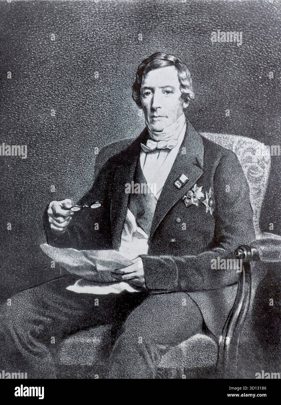 Il maggior generale Sir Thomas Brisbane fu un illustre ufficiale dell'esercito britannico, governatore coloniale e astronomo, meglio conosciuto per il suo mandato come governatore del nuovo Galles del Sud e per aver dato il suo nome alla città di Brisbane, in Australia. La foto originale intorno alla metà degli anni '1820 della New South Wales Government Printer. Da un'immagine stampata pubblicata nel 1932 da Western mail e Echo Ltd con il titolo: The History of the Welch Regiment. Foto Stock