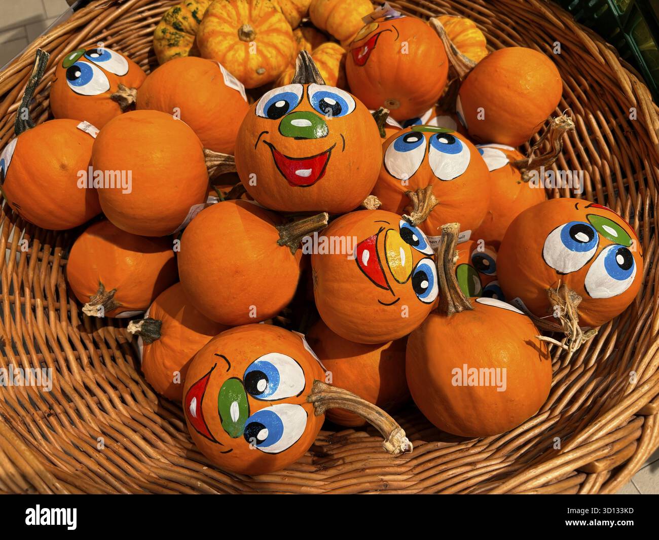Zucche dipinte con i volti Foto Stock