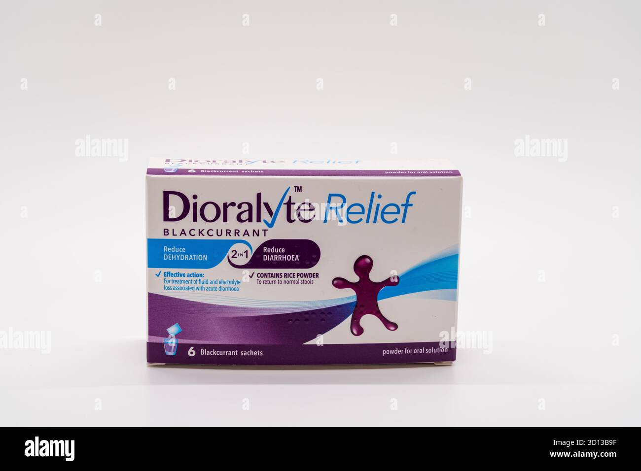 Wolverhampton, UK - 23 ottobre 2025: Confezione di Dioralyte, un prodotto per la terapia di reidratazione orale Foto Stock
