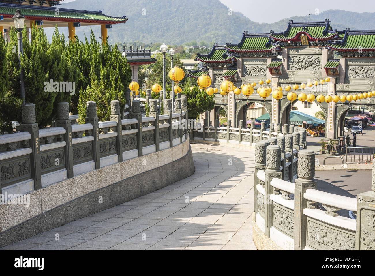 Nantou, Taiwan - 6 aprile 2019: Famoso punto di riferimento del Tempio BaoHu Dimu nella cittadina di Puli, Nantou, Taiwan, Asia Foto Stock