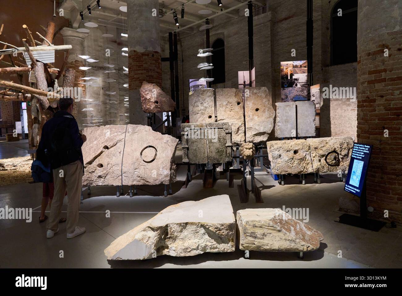 Stonelife, The Microbeplanetary Infrastructure of Lithoecosystems, Biennale architettura 2025, 19a Mostra Internazionale di architettura, Venezia, Ven Foto Stock