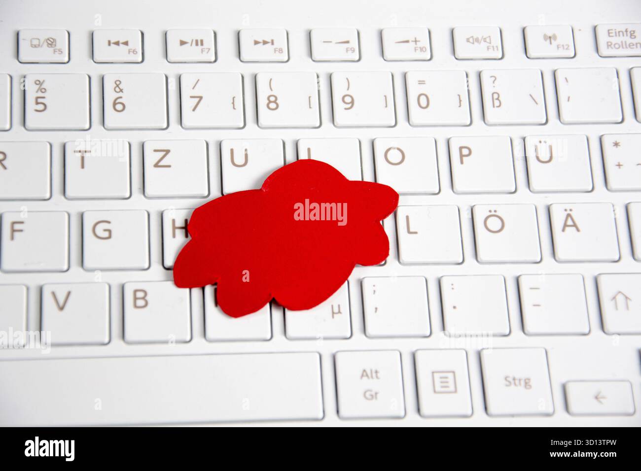 Tastiera con nuvola rossa Foto Stock
