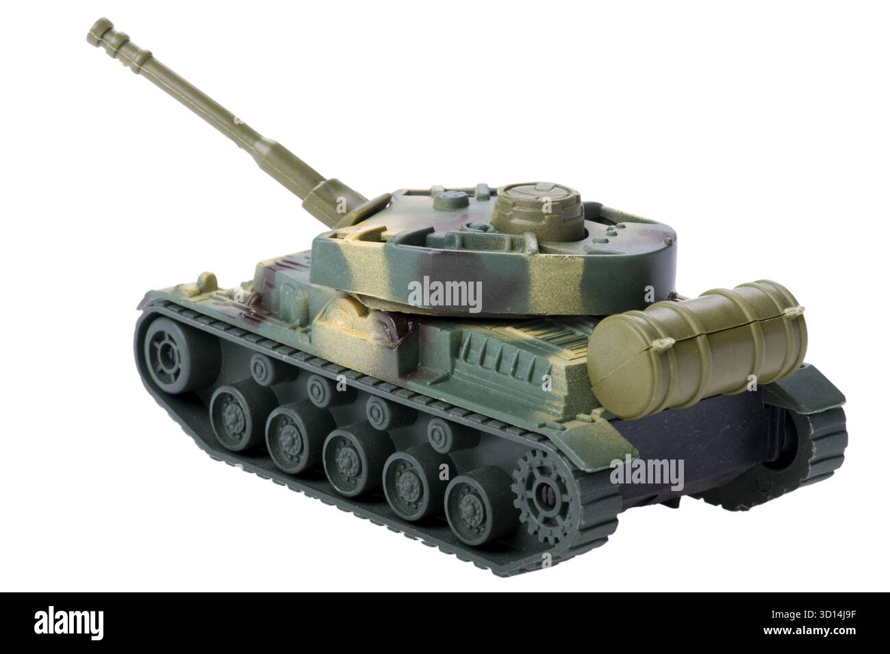 Oggetto su bianco - primo piano del serbatoio del giocattolo Foto Stock