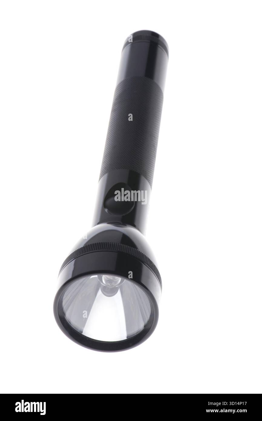 Oggetto su bianco - torcia elettrica utensile Foto Stock