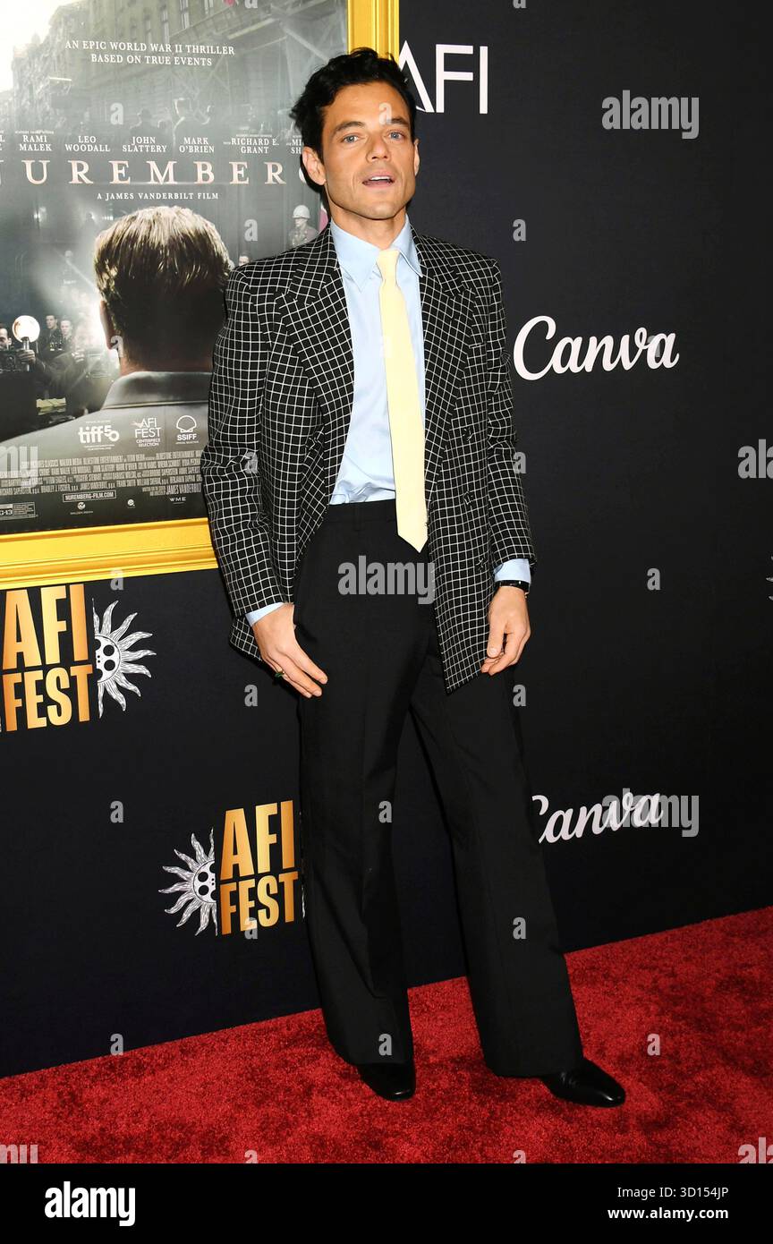 Rami Malek bei der Premiere des Kinofilms 'Norimberga / Nürnberg' auf dem 39. AFI Fest 2025 im TCL Chinese Theatre. Los Angeles, 24.10.2025 Foto Stock