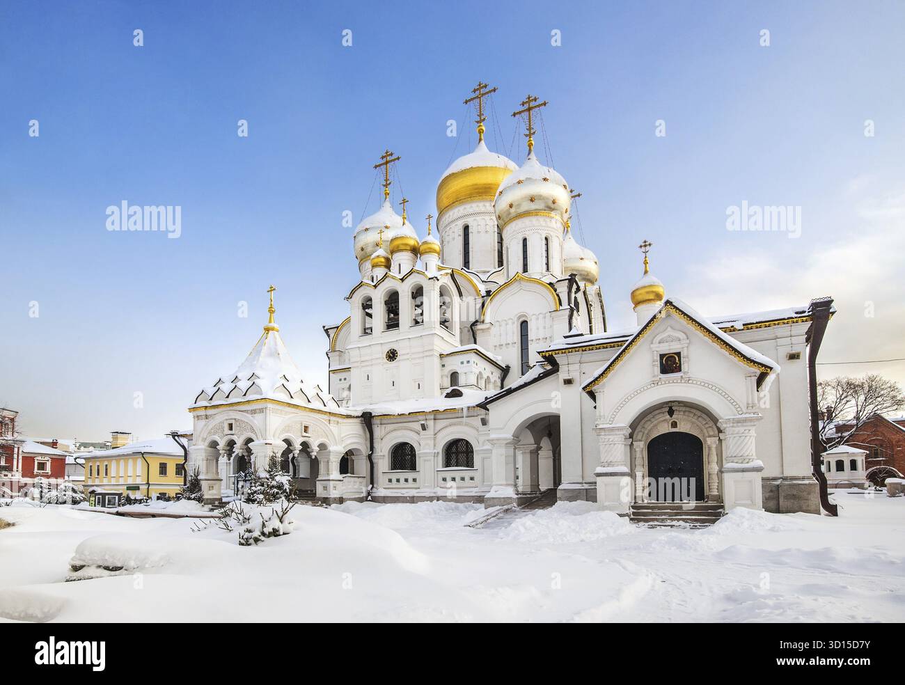 Monastero di Zachatievsky in inverno giorno del sole. Mosca Foto Stock