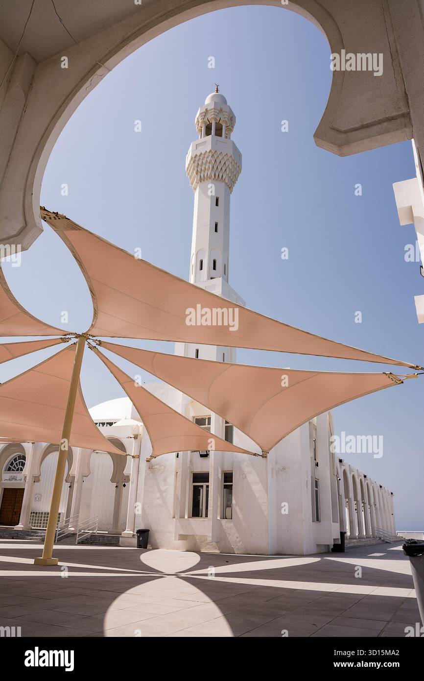 Moschea galleggiante al Rahma sul Mar Rosso a Jeddah, Arabia Saudita Foto Stock
