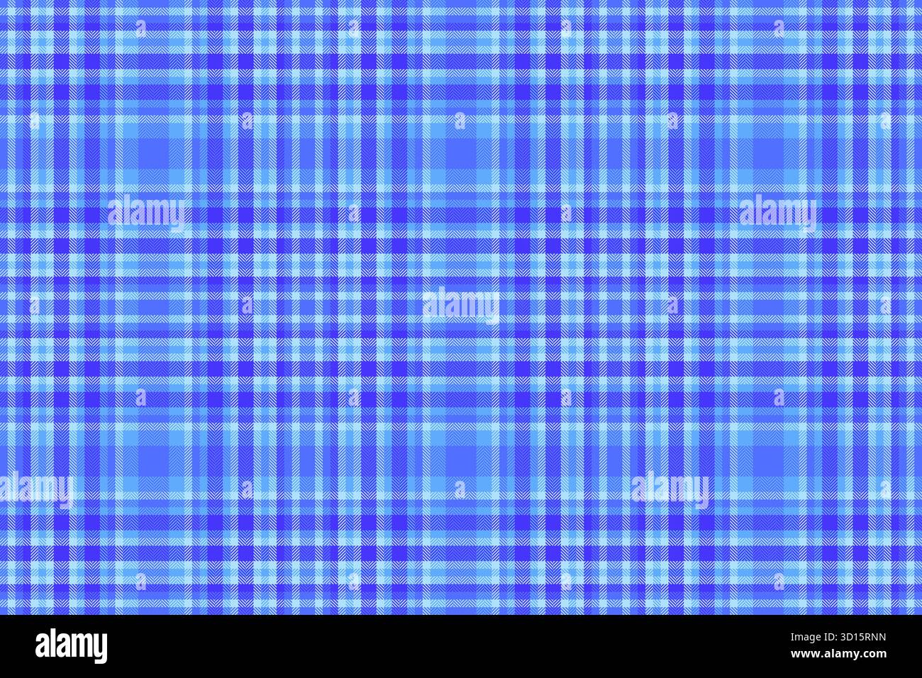 Sfondo tartan a controllo NYC, motivo vettoriale hobby senza cuciture. Tessuto in tessuto a quadri EPS con palette di colori blu e ciano. Illustrazione Vettoriale