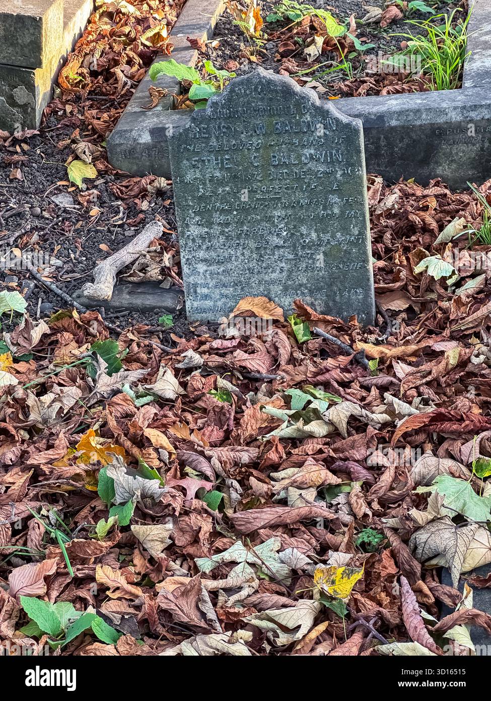 Hanwell Cemetery, Ealing, Londra Foto Stock