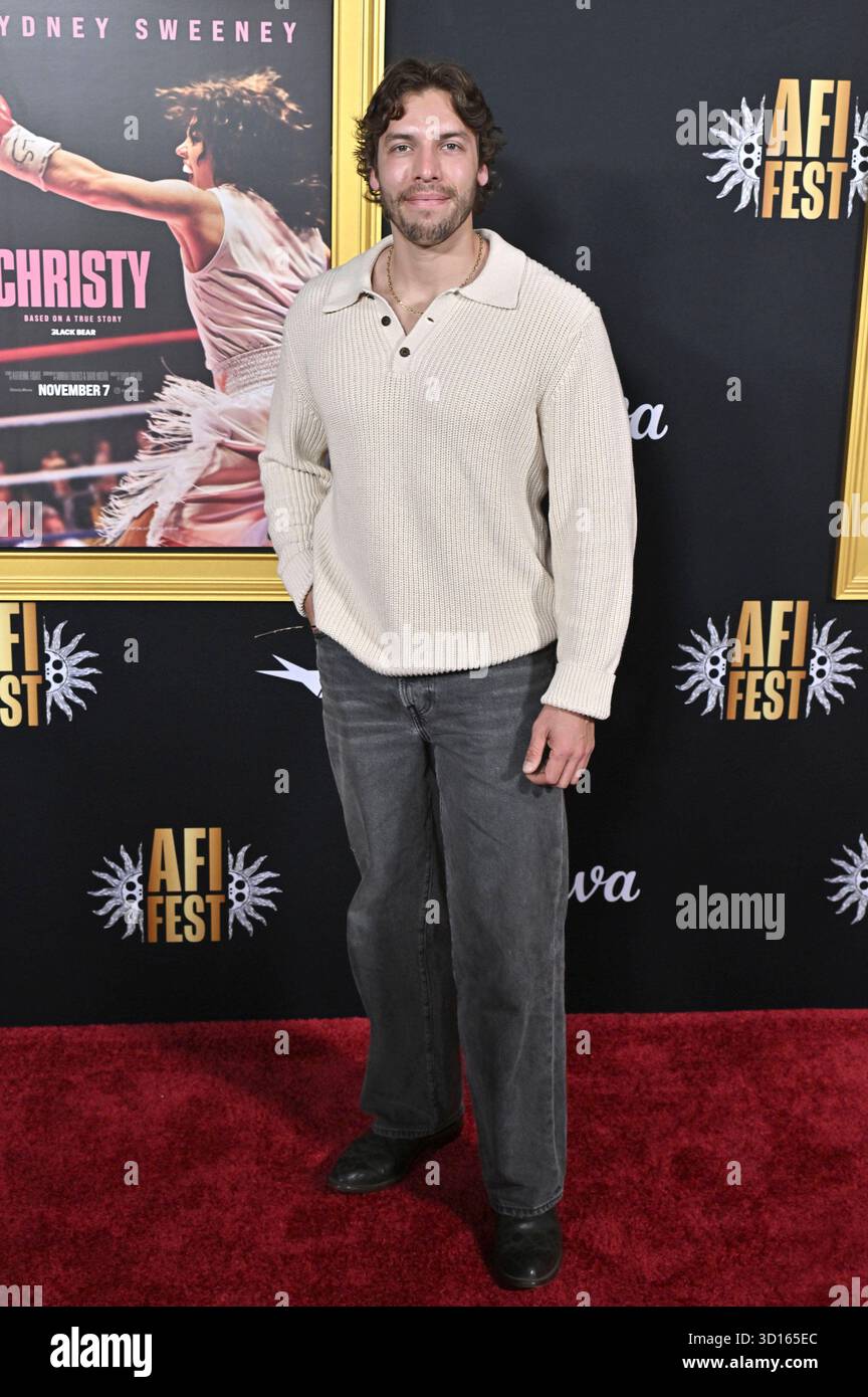 Joseph Baena bei der Premiere des Kinofilms Christy auf dem 39. AFI Fest 2025 im TCL Chinese Theatre. Los Angeles, 25.10.2025 *** Joseph Baena alla prima del lungometraggio Christy al 39 AFI Fest 2025 al TCL Chinese Theatre di Los Angeles, 25 10 2025 foto:xD.xStarbuckx/xFuturexImagex christy 5012 Foto Stock