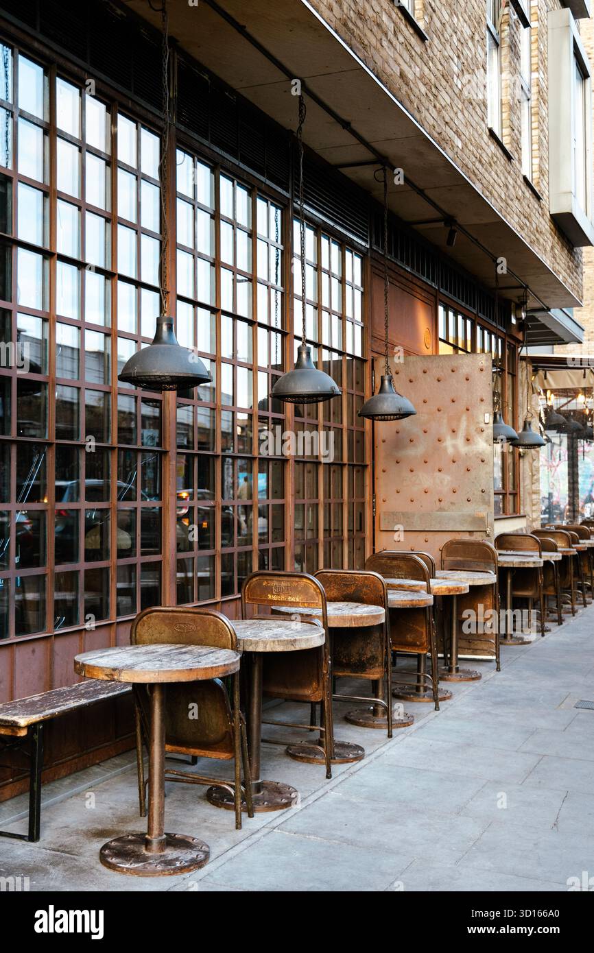 Esterno del ristorante Smokestak, Shoreditch High Street, Londra, Inghilterra Foto Stock