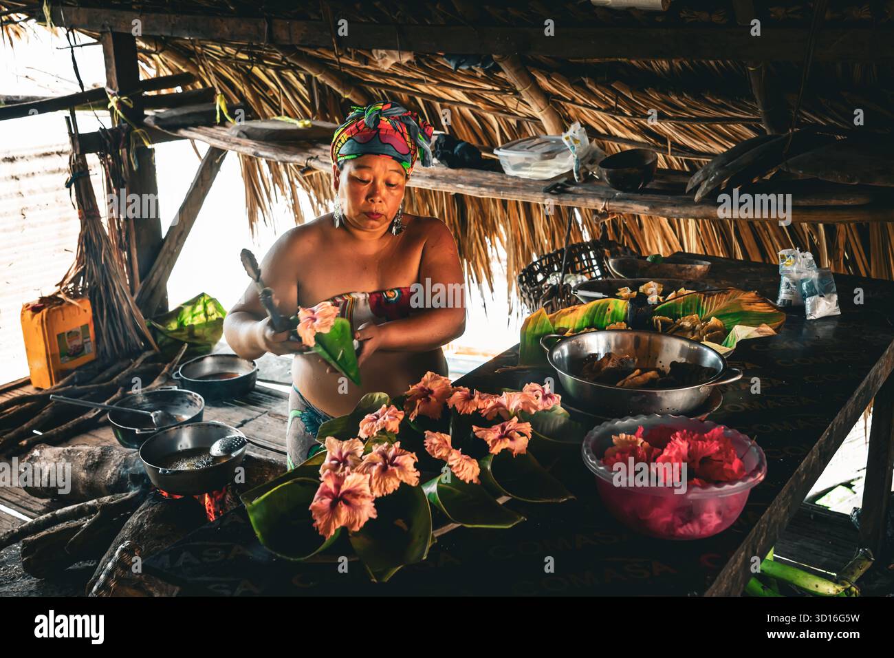 Embera indigena di Panama Foto Stock