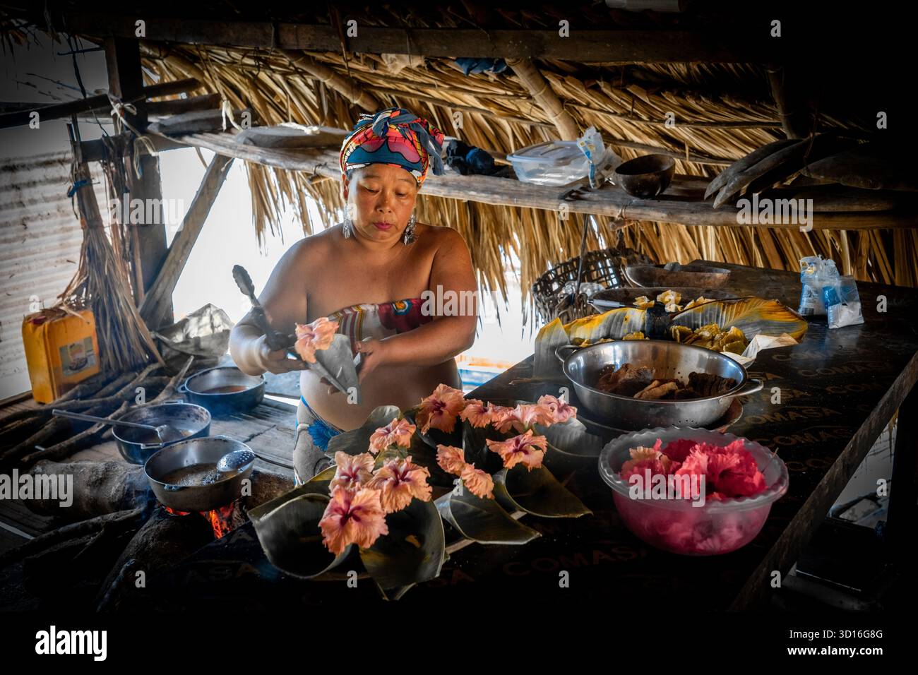 Embera indigena di Panama Foto Stock