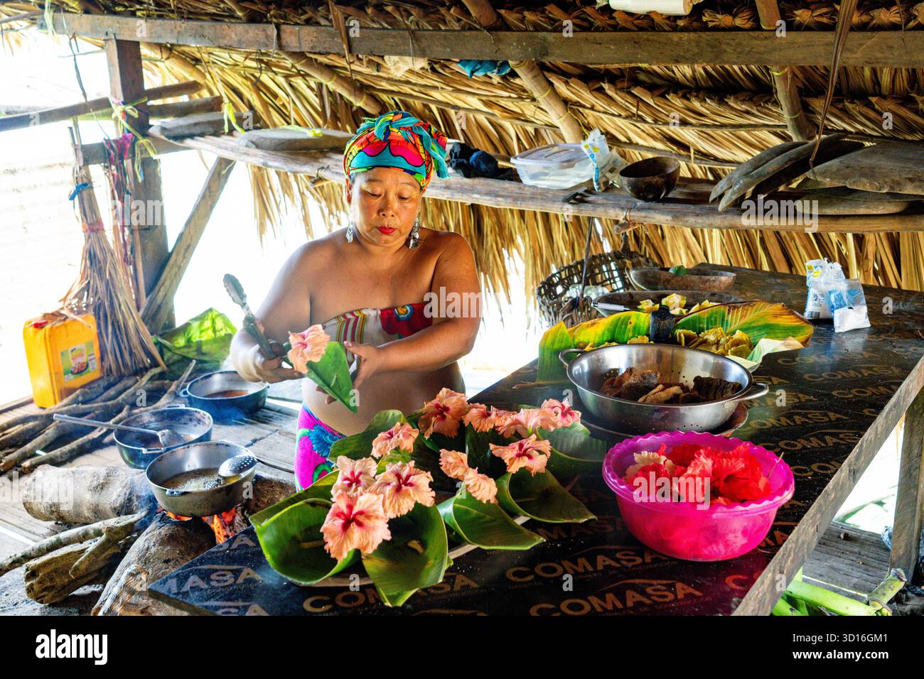 Embera indigena di Panama Foto Stock