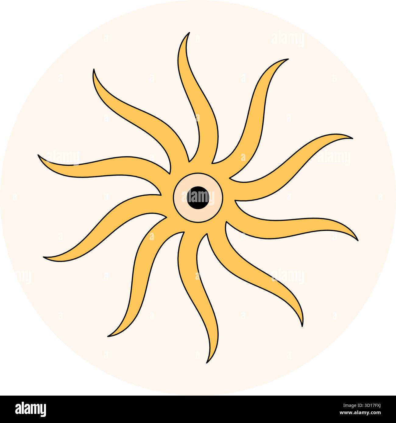 Guarnizione adesiva gialla scanalata per scatola Illustrazione Vettoriale