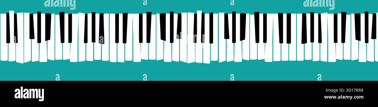 Una tastiera jazz vintage è visibile in un'immagine vettoriale. Illustrazione Vettoriale