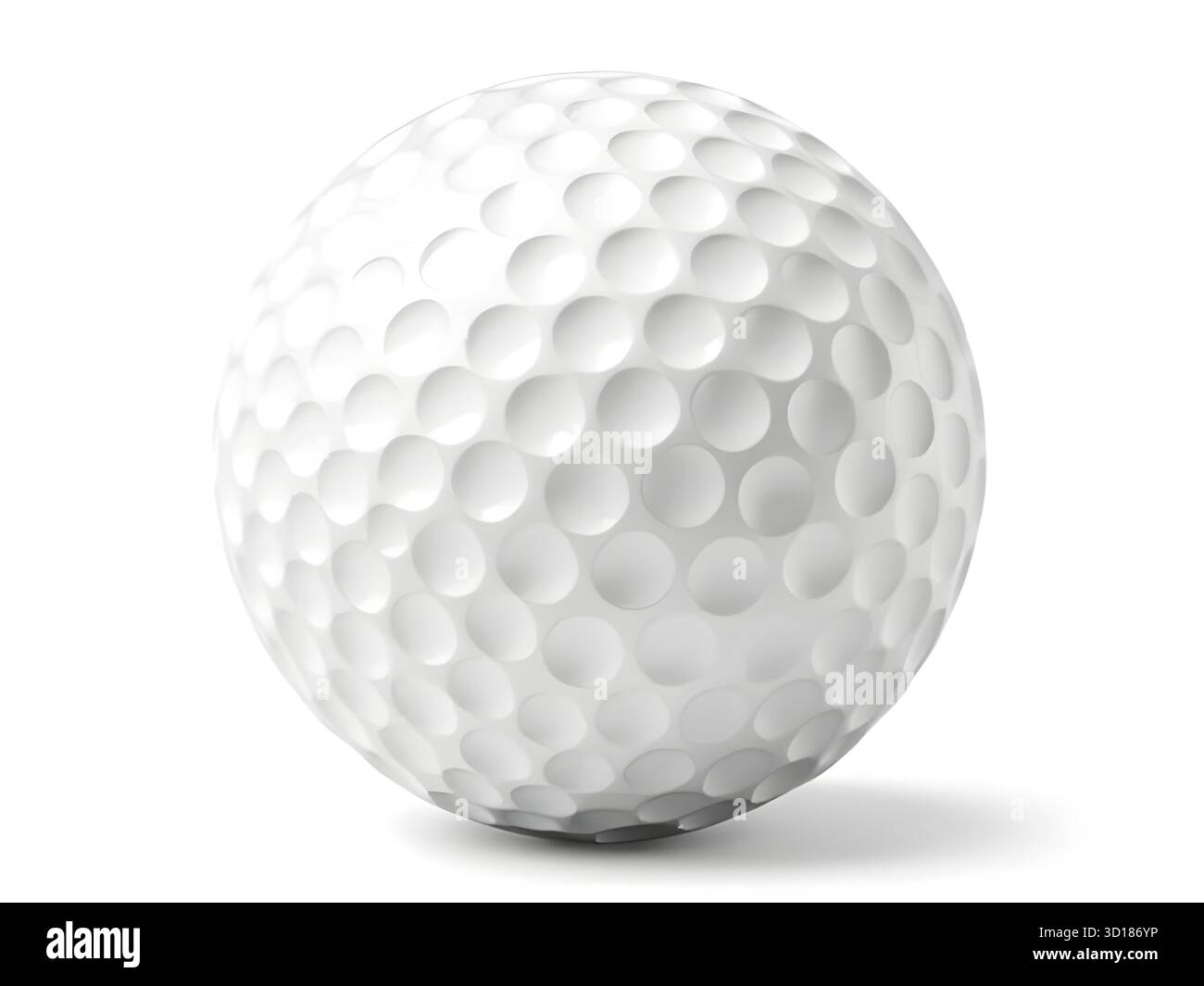 golf, palla, isolato, vettore, illustrazione, sport, gioco, attrezzature, attività all'aperto, tempo libero, giocatore, hobby, competizione, minimale, piatto, linea, contorno, gra Illustrazione Vettoriale