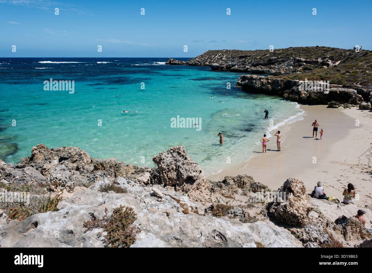 Little Salmon Bay, Rottnest Island, vicino Fremantle, Perth, Australia Occidentale Foto Stock