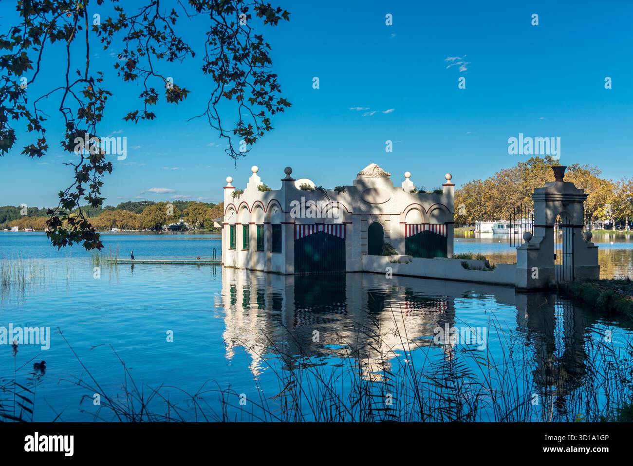 PESQUERA MARIMON BOATHOUSE LAGO DI BANYOLES PLA DE L’ESTANY GIRONA CATALOGNA SPAGNA Foto Stock