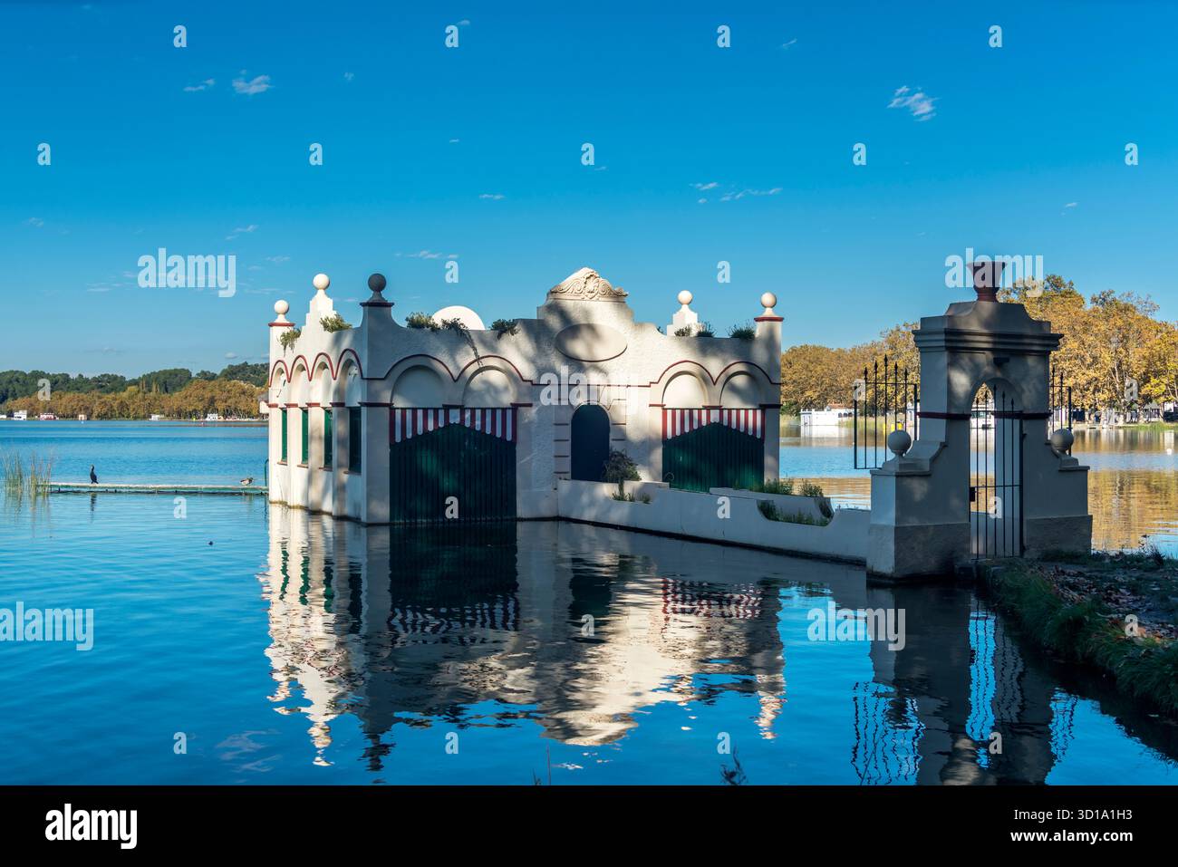 PESQUERA MARIMON BOATHOUSE LAGO DI BANYOLES PLA DE L’ESTANY PROVINCIA DI GIRONA CATALOGNA SPAGNA Foto Stock