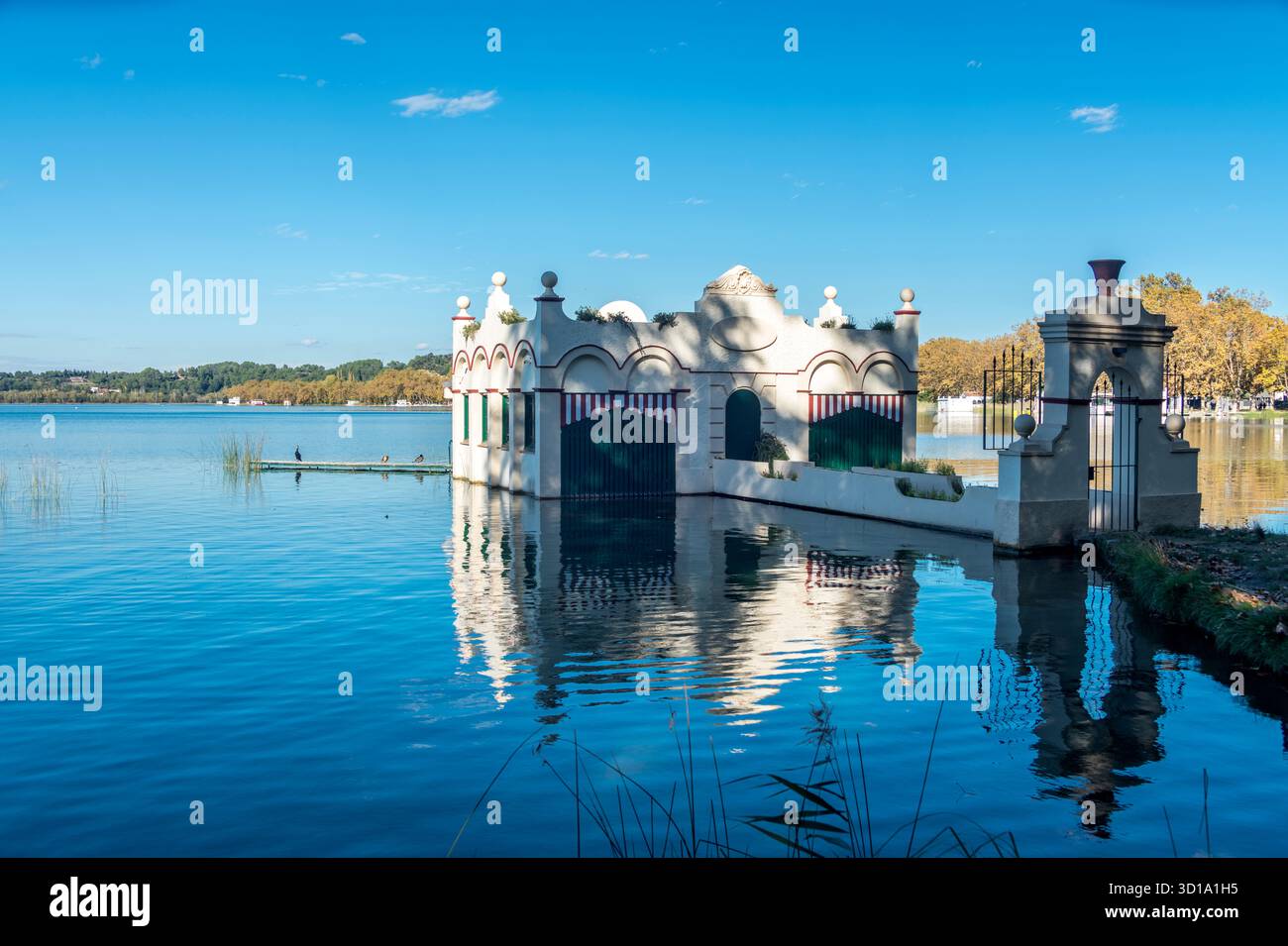 PESQUERA MARIMON BOATHOUSE LAGO DI BANYOLES PLA DE L’ESTANY PROVINCIA DI GIRONA CATALOGNA SPAGNA Foto Stock