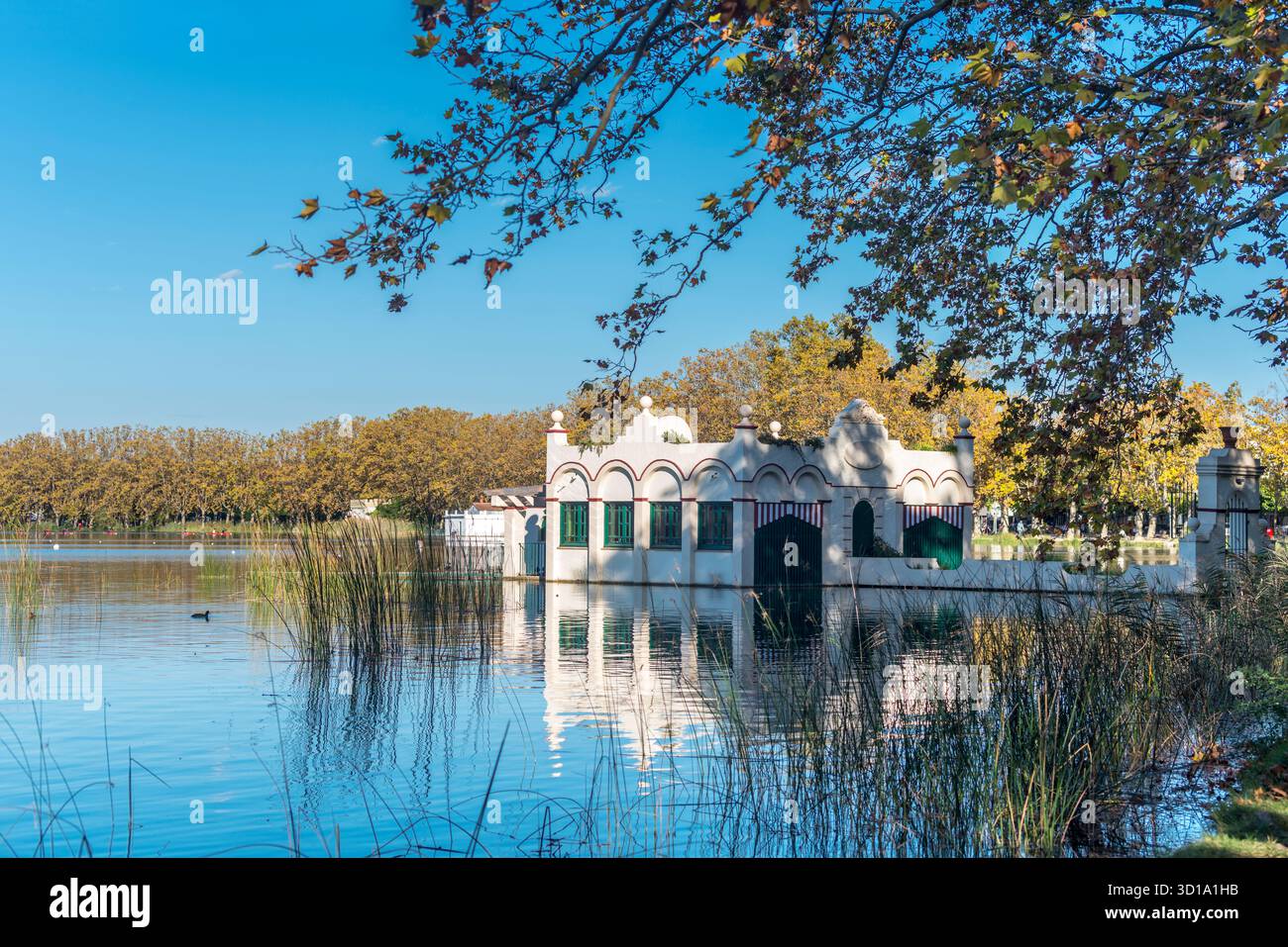 PESQUERA MARIMON BOATHOUSE LAGO DI BANYOLES PLA DE L’ESTANY PROVINCIA DI GIRONA CATALOGNA SPAGNA Foto Stock