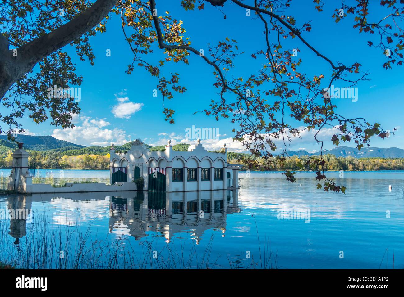 PESQUERA MARIMON BOATHOUSE LAGO DI BANYOLES PLA DE L’ESTANY PROVINCIA DI GIRONA CATALOGNA SPAGNA Foto Stock