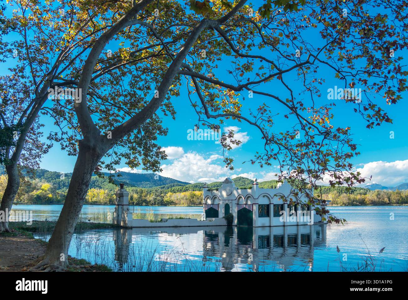 PESQUERA MARIMON BOATHOUSE LAGO DI BANYOLES PLA DE L’ESTANY PROVINCIA DI GIRONA CATALOGNA SPAGNA Foto Stock